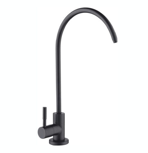 Black RO tap faucet for kitchen sink, sleek and durable design