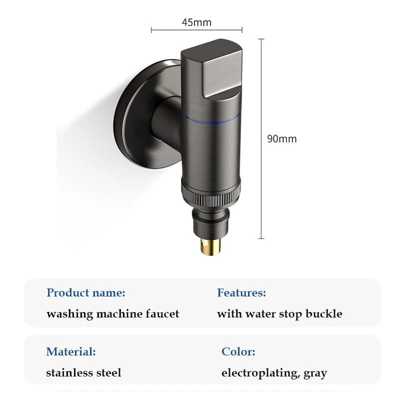 Hyenas laundry angle valve chrome finish with easy installation