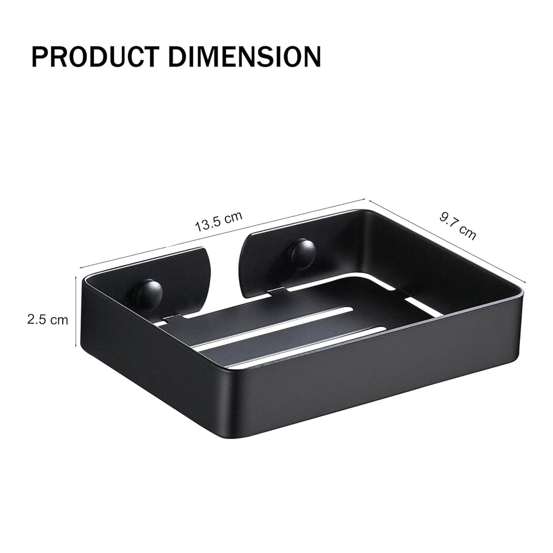 Black soap dish for bathroom with modern design