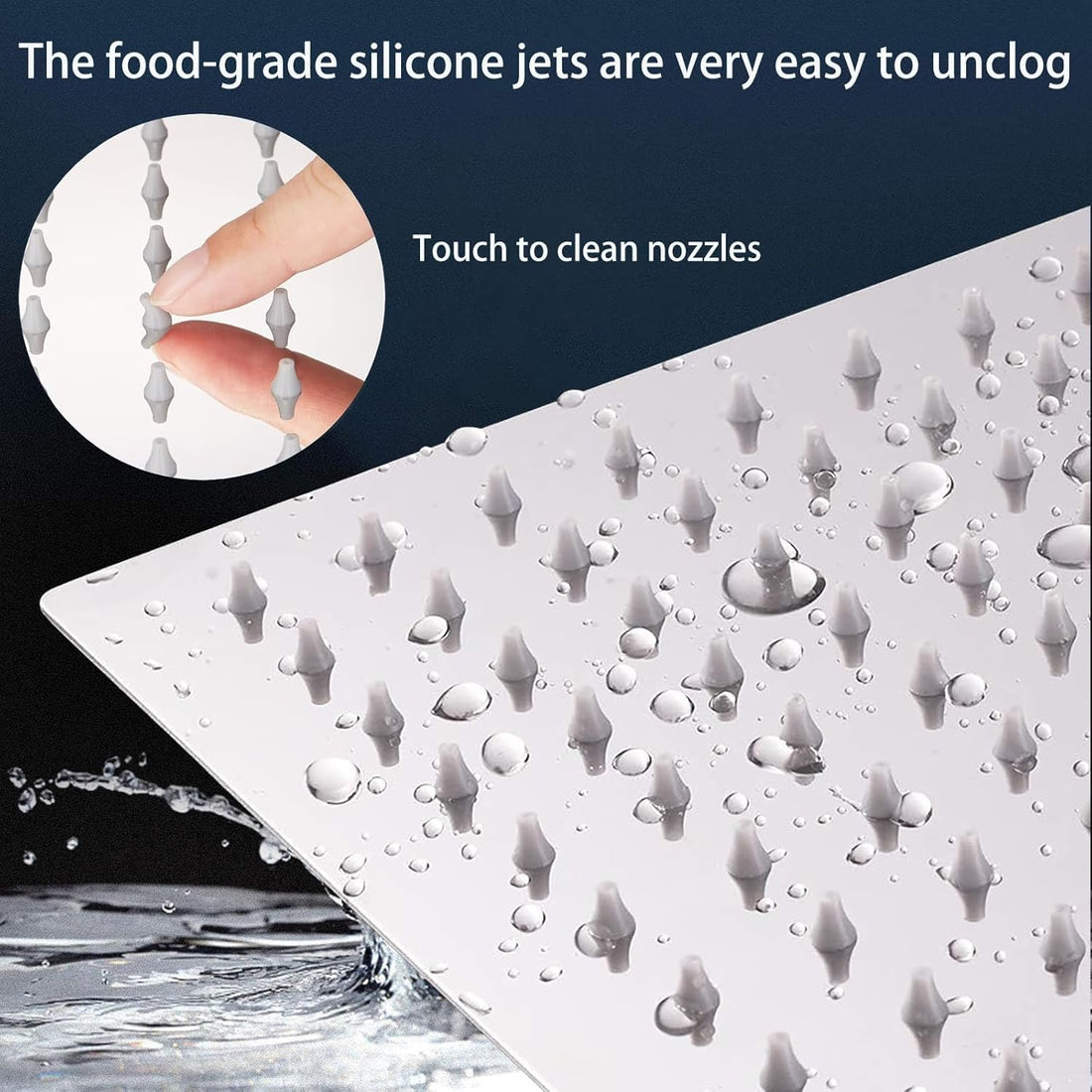 Hyenas 8x8 Inch High Flow Ultra Shower Head  (Chrome)